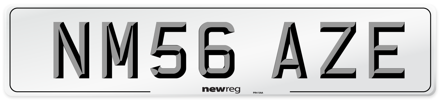 NM56 AZE Number Plate from New Reg